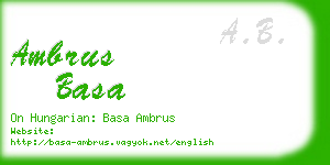 ambrus basa business card